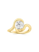 14K Yellow Gold & 1.11 TCW Round Brilliant Lab-Grown Diamond Ring