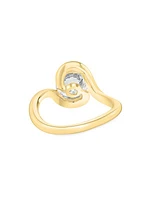 14K Yellow Gold & 1.11 TCW Round Brilliant Lab-Grown Diamond Ring