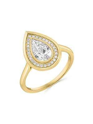 14K Yellow Gold & 0.74 TCW Pear-Cut Lab-Grown Diamond Ring