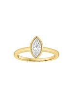 14K Yellow Gold & 0.75 TCW Marquise-Cut Lab-Grown Diamond Solitaire Ring