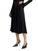 Plissé Sunburst-Pleated Midi-Skirt