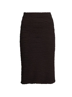 Textured Knit Pencil Skirt
