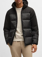 Water-Repellent Down Jacket with Detachable Hood