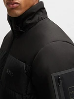 Water-Repellent Down Jacket with Detachable Hood