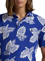 Custom-Slim-Fit Monstera Spa Terry Polo Shirt
