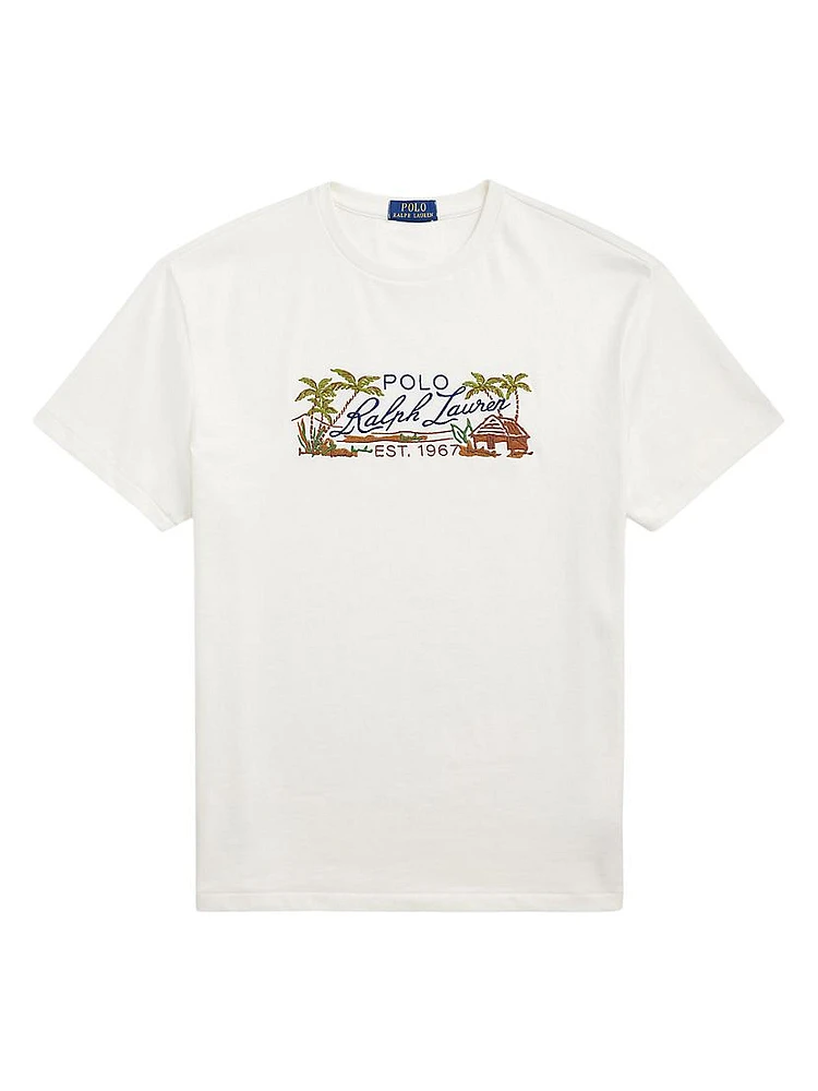 Logo Embroidered Jersey T-Shirt