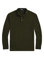 Classic-Fit Sueded Jersey Polo Shirt