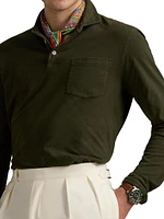 Classic-Fit Sueded Jersey Polo Shirt