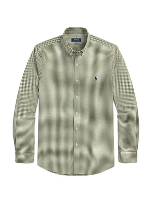 Gingham Stretch Poplin Shirt