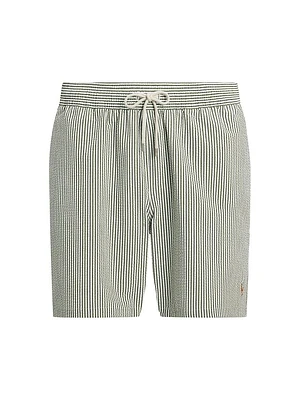 Traveler Seersucker Swim Trunks