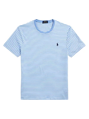 Custom-Slim-Fit Striped Soft Cotton T-Shirt
