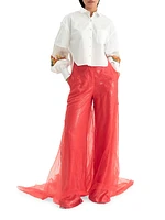 Floral Embroidered Poplin Shirt