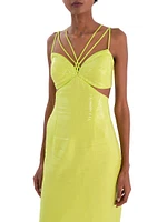 Sequined Strappy Midi-Dress