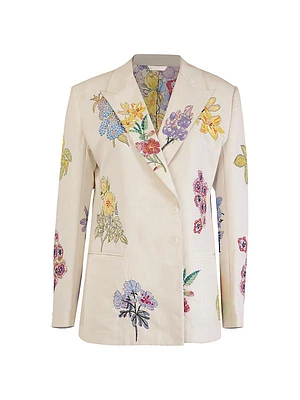 Embellished Floral Blazer