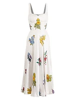 Silk Fit & Flare Corset Dress