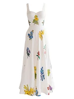 Silk Fit & Flare Corset Dress