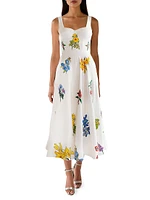Silk Fit & Flare Corset Dress