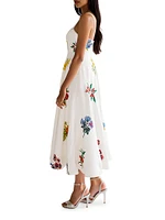 Silk Fit & Flare Corset Dress