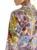 Floral Silk Tailored Blazer