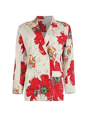 Carnation Single-Breasted Jacket
