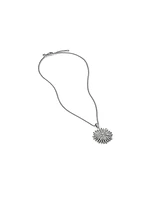 Starburst Pendant Necklace in Sterling Silver with Diamonds, 32mm