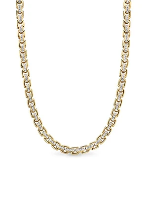 Box Chain Necklace in 18K Yellow Gold