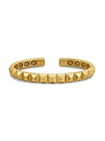 Pyramid Bangle Bracelet in 18K Yellow Gold, 6.5MM