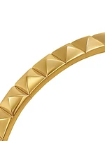 Pyramid Bangle Bracelet in 18K Yellow Gold, 6.5MM