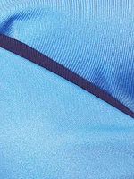 Scala Gloss Two-Tone Knotted Triangle Bikini Top