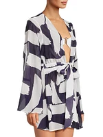 Jessie Brushstroke Chiffon Minidress