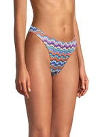 Margot Barcelona Metallic Chevron Bikini Bottom