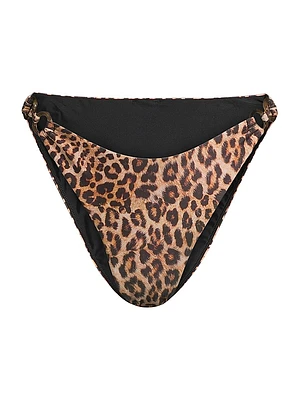 Niki Leopard O-Ring Bikini Bottom