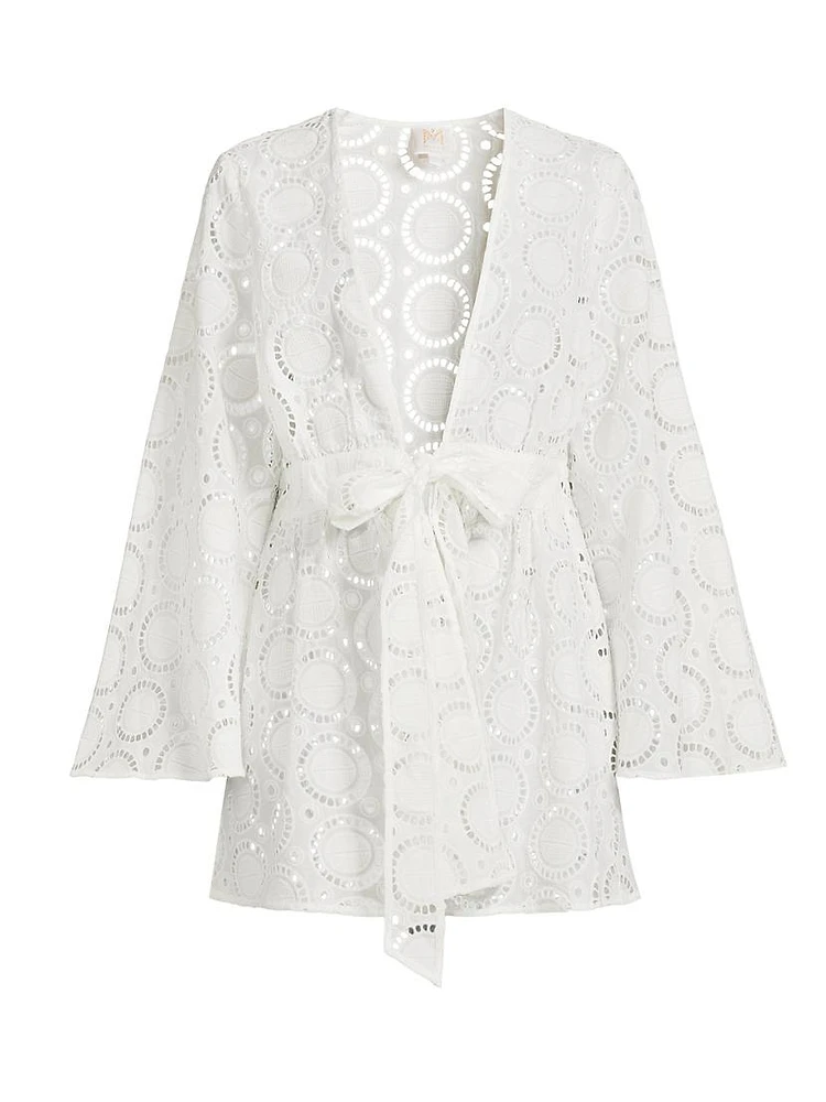 Jessie Eyelet Cotton Cover-Up Minidress
