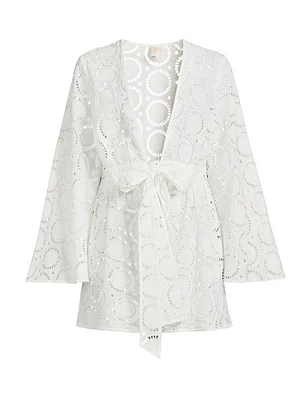 Jessie Eyelet Cotton Cover-Up Minidress