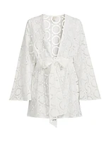 Jessie Eyelet Cotton Cover-Up Minidress