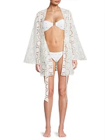 Jessie Eyelet Cotton Cover-Up Minidress