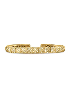 Pyramid Bangle Bracelet in 18K Yellow Gold