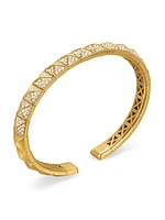 Pyramid Bangle Bracelet in 18K Yellow Gold