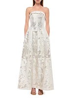 Octavia Floral Strapless Gown