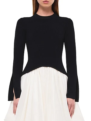 Kenlie Colorblocked Fit & Flare Midi-Dress