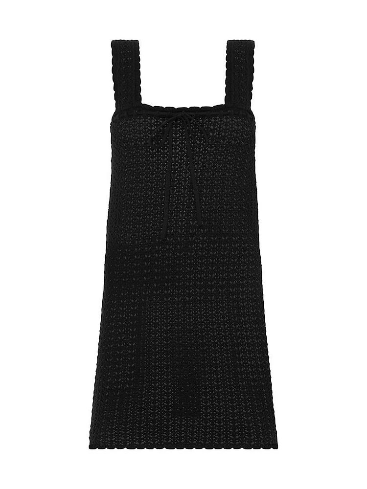 Pointelle Scalloped Minidress