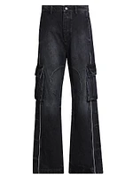 Denim Track Logo Cargo Pants