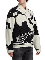 Jacquard Polo Sweater