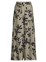 Pasifica Floral Wide-Leg Trousers