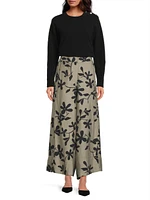 Pasifica Floral Wide-Leg Trousers