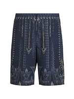Printed Mid-Length Trail Shorts