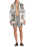 Medallion Oversized Silk Shirt