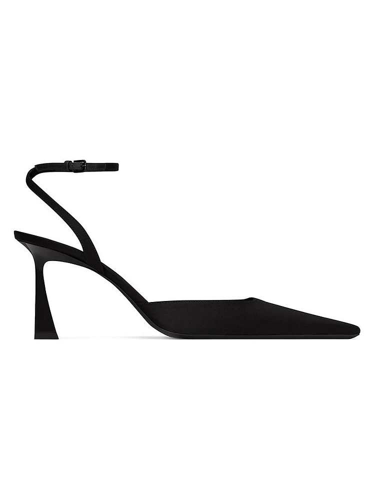 Aimee Slingback Pumps Satin Crepe