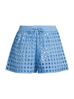 The Charlie Eyelet Cotton Shorts