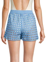 The Charlie Eyelet Cotton Shorts